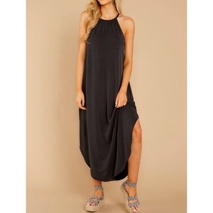 Red Dress Boutique Black Halter Maxi